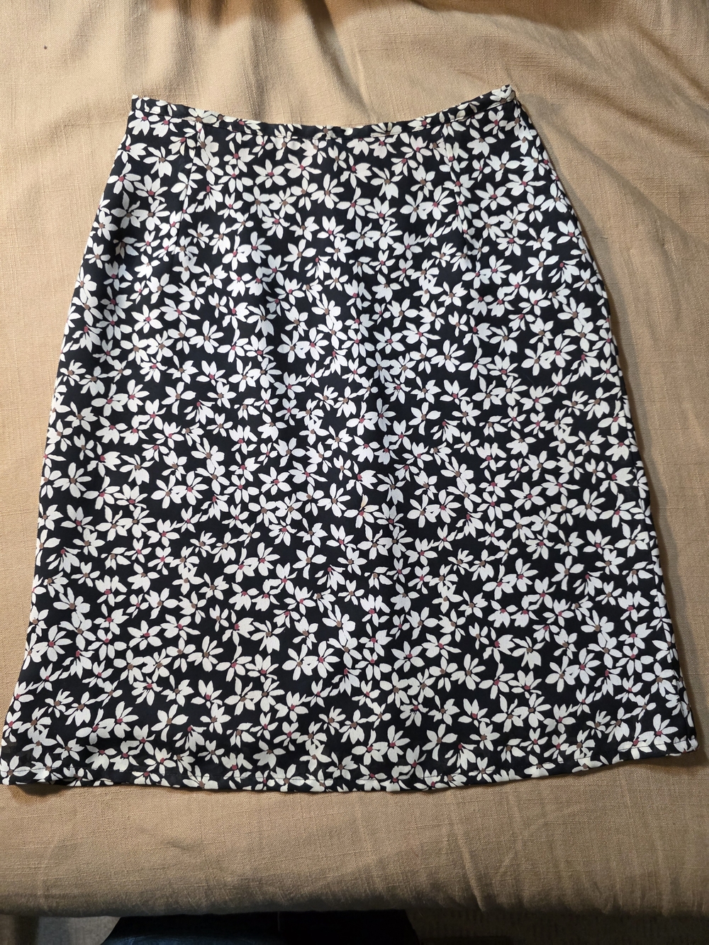 Floral Y2K Skirt in Black and White